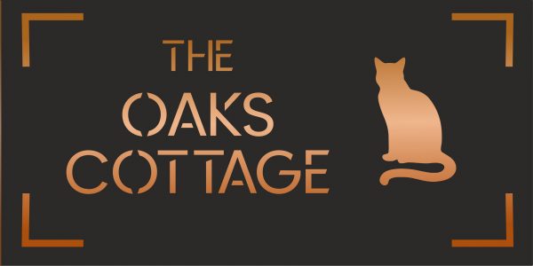 Cat House Sign Laser Cut Personalised, Custom House Names and Numbers 300x150mm, Modern Address Plaque