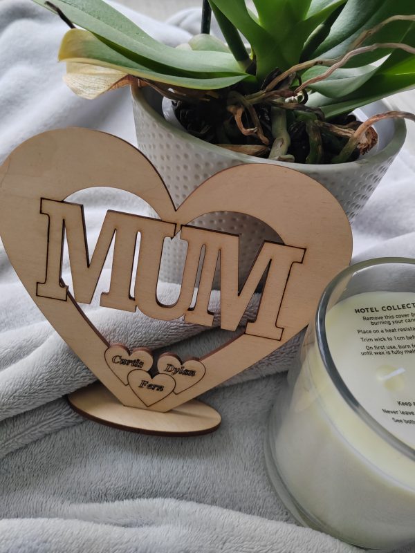 Mother's Day Sign, Mum Birthday Plaque, Freestanding Mum Wooden Gift - Image 4