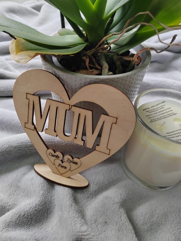 Mother's Day Sign, Mum Birthday Plaque, Freestanding Mum Wooden Gift - Image 5