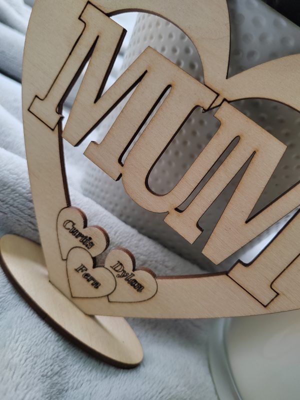 Mother's Day Sign, Mum Birthday Plaque, Freestanding Mum Wooden Gift - Image 7