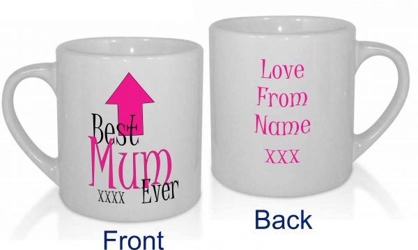 Best Mum Ever Mug, Personalised Mum Mug, Custom Mother's Day Gift - Pink - Image 3