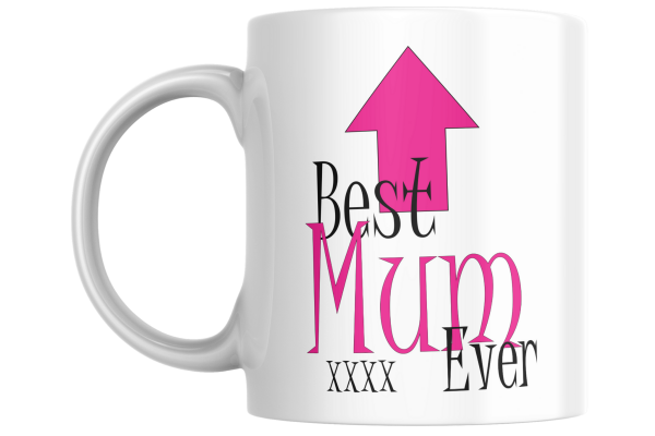 Best Mum Ever Mug, Personalised Mum Mug, Custom Mother's Day Gift - Pink - Image 2